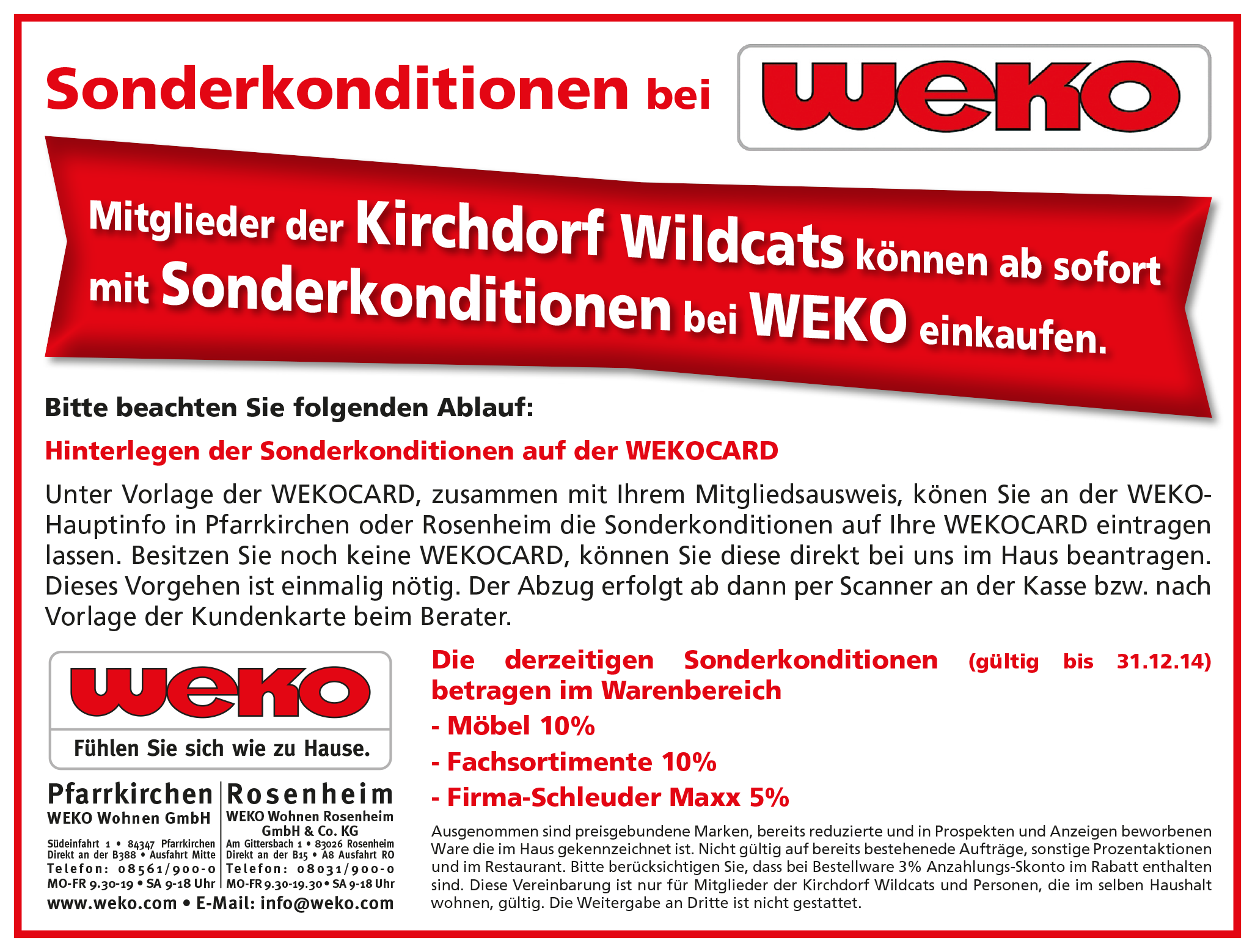 Wildcats kaufen günstig bei WEKO ein
