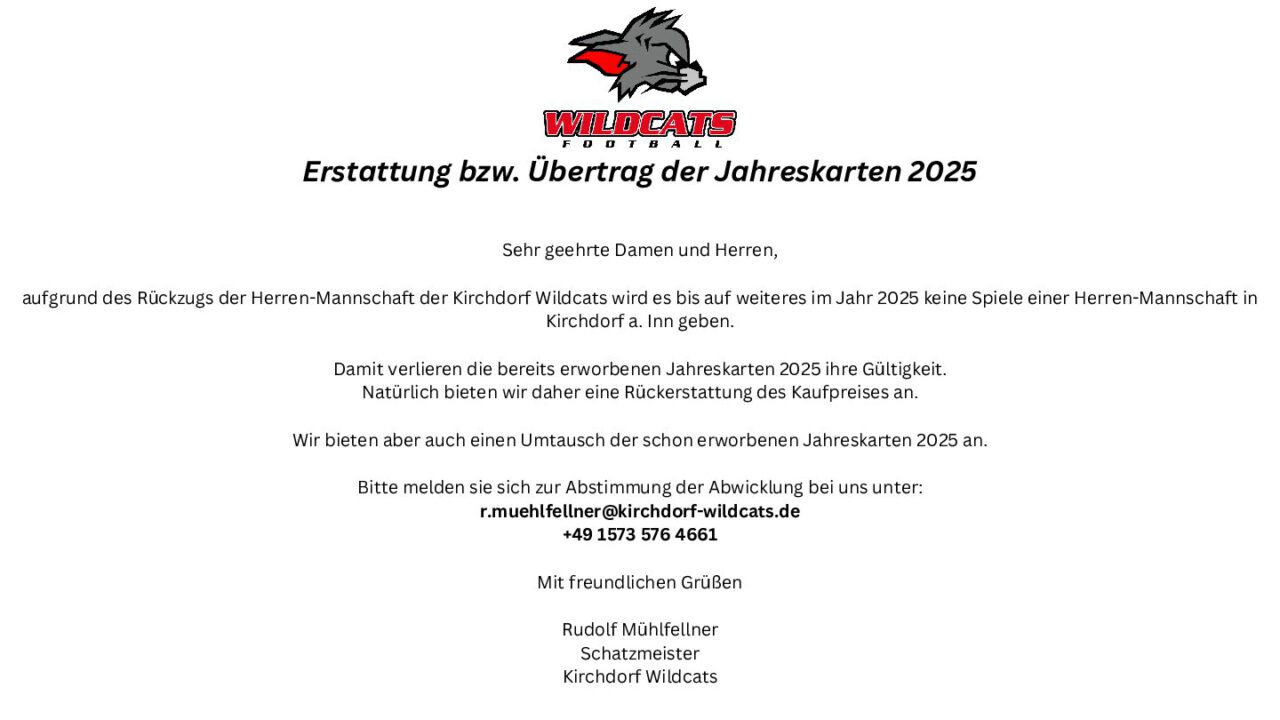 Inhaber von Jahreskarten 2025